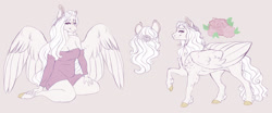 Size: 1920x797 | Tagged: safe, artist:glorymoon, derpibooru import, oc, oc only, oc:tinted rose glass, anthro, pegasus, pony, unguligrade anthro, solo