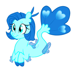 Size: 886x833 | Tagged: safe, artist:songheartva, derpibooru import, oc, oc only, earth pony, pony, seapony (g4), blue eyes, blue mane, blue tail, dorsal fin, female, fins, fish tail, flowing tail, simple background, smiling, solo, tail, transparent background