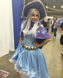 Size: 1080x1341 | Tagged: safe, artist:mieucosplay, derpibooru import, trixie, human, bronycon, bronycon 2016, cape, clothes, cosplay, costume, hand on hip, hat, irl, irl human, photo, trixie's cape, trixie's hat
