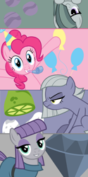 Size: 2000x4000 | Tagged: safe, artist:legendoflink, derpibooru import, limestone pie, marble pie, maud pie, pinkie pie, hat, party hat, phone wallpaper, pie sisters, siblings, sisters, smiling