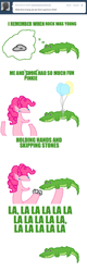 Size: 642x2000 | Tagged: safe, artist:askpinkiepieandfriends, derpibooru import, gummy, pinkie pie, earth pony, pony, ask, balloon, dialogue, duo, elton john, female, male, mare, simple background, song reference, thought bubble, tumblr, white background