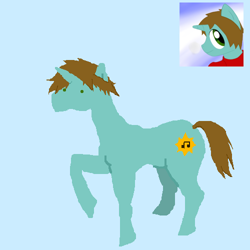 Size: 500x500 | Tagged: safe, artist:askpinkiepieandfriends, derpibooru import, oc, oc only, oc:crescen, pony, unicorn, blue background, male, simple background, solo, stallion