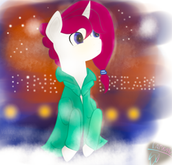 Size: 2471x2366 | Tagged: safe, artist:vankat, derpibooru import, oc, oc:pinkie fire, unicorn, evening, romantic, stars