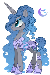 Size: 1280x1888 | Tagged: safe, artist:venomous-cookietwt, derpibooru import, oc, oc:moolight star, pony, unicorn, armor, female, mare, offspring, parent:princess luna, parent:stygian, parents:styuna, simple background, solo, transparent background