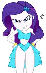 Size: 651x1024 | Tagged: safe, artist:flutteryaylove, derpibooru import, rarity, equestria girls, clothes, dress, simple background, smiling, white background