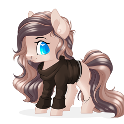 Size: 2125x2125 | Tagged: safe, artist:schokocream, derpibooru import, oc, oc only, earth pony, pony, clothes, earth pony oc, simple background, solo, white background