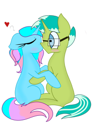 Size: 1224x1632 | Tagged: safe, artist:skypaw122, derpibooru import, oc, oc only, pony, unicorn, ears, eyelashes, female, floppy ears, glasses, heart, horn, male, mare, oc x oc, shipping, simple background, stallion, straight, transparent background, unicorn oc