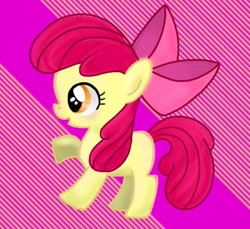 Size: 505x463 | Tagged: safe, artist:まーいわし, derpibooru import, apple bloom, earth pony, pony, female, filly, solo