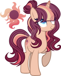 Size: 1280x1578 | Tagged: safe, artist:dayspringsentryyt, derpibooru import, oc, oc only, pony, unicorn, female, horn, magical lesbian spawn, mare, obtrusive watermark, offspring, parent:sunset shimmer, parent:twilight sparkle, parents:sunsetsparkle, raised hoof, raised leg, simple background, smiling, solo, transparent background, unicorn oc, watermark