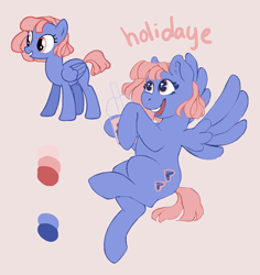 Size: 2378x2521 | Tagged: safe, artist:holidaye, derpibooru import, oc, oc:holidaye, pegasus, pony, female, mare, reference, solo