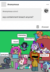 Size: 1168x1666 | Tagged: safe, derpibooru import, oc, bat pony, earth pony, pegasus, pony, unicorn, ask, ask-ponys-gamer-club, tumblr