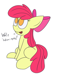 Size: 785x1010 | Tagged: safe, artist:mr. rottson, apple bloom, earth pony, pony, female, filly, solo