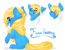 Size: 3826x2976 | Tagged: safe, artist:schokocream, derpibooru import, earth pony, pony, adventure time, bust, eye clipping through hair, finn the human, grin, hijab, male, open mouth, ponified, raised hoof, raised leg, smiling, stallion