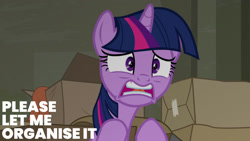 Size: 1280x720 | Tagged: safe, derpibooru import, edit, edited screencap, editor:quoterific, screencap, twilight sparkle, twilight sparkle (alicorn), alicorn, pony, season 6, the saddle row review, female, mare, open mouth, solo