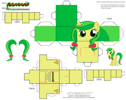 Size: 1125x889 | Tagged: safe, derpibooru import, apple fritter, earth pony, pony, apple family member, craft, cubeecraft, papercraft