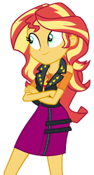 Size: 5990x11192 | Tagged: safe, artist:andoanimalia, derpibooru import, sunset shimmer, better together, equestria girls, forgotten friendship, female, simple background, solo, transparent background, vector