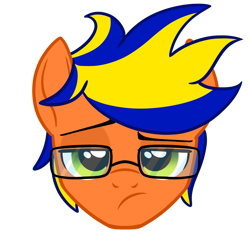 Size: 900x900 | Tagged: safe, artist:nivimonster, derpibooru import, oc, oc:flicker flame, pony, glasses, male, simple background, solo, stallion, transparent background