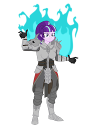 Size: 1618x2180 | Tagged: safe, artist:lightning_musicwave, derpibooru import, starlight glimmer, equestria girls, crossover, diablo 2, necromancer, simple background, solo, transparent background