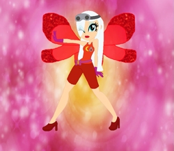 Size: 721x626 | Tagged: safe, artist:pupkinbases, artist:user15432, derpibooru import, human, equestria girls, barely eqg related, base used, bayonetta, charmix, clothes, crossover, equestria girls style, equestria girls-ified, fairy, fairy wings, fairyized, gloves, goggles, high heels, jeanne, looking at you, one eye closed, red shoes, red wings, shoes, sparkly background, wings, wink, winking at you, winx, winx club, winxified