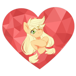 Size: 2200x2200 | Tagged: safe, artist:chickenbrony, derpibooru import, applejack, earth pony, pony, looking at you, smiling, solo