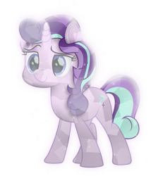 Size: 1691x1976 | Tagged: safe, artist:lincolnbrewsterfan, derpibooru exclusive, derpibooru import, starlight glimmer, crystal pony, pony, unicorn, a horse shoe-in, my little pony: the movie, .svg available, alternate hairstyle, alternate tailstyle, beautiful, bedroom eyes, blue eyes, crystallized, female, glowing, gradient mane, gradient tail, happy, horn, inkscape, lidded eyes, looking forward, mane, mare, movie accurate, moviefied, show moviefied, simple background, smiling, smirk, solo, sparkles, standing, svg, tail, transparent background, vector