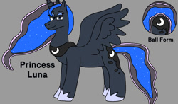 Size: 750x440 | Tagged: safe, derpibooru import, princess luna, alicorn, ball, female, mare, morph ball, princess balluna, solo, wings