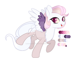 Size: 1280x1066 | Tagged: safe, artist:auroranovasentry, derpibooru import, oc, oc:annie, hybrid, pegasus, pony, colored wings, female, interspecies offspring, mare, offspring, parent:discord, parent:princess celestia, parents:dislestia, simple background, solo, transparent background, two toned wings, wings