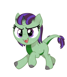 Size: 900x1028 | Tagged: safe, artist:nivimonster, derpibooru import, oc, oc:emerald night, hybrid, female, filly, simple background, solo, transparent background