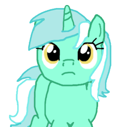 Size: 744x770 | Tagged: safe, artist:strelokfaggot, derpibooru import, lyra heartstrings, pony, unicorn, 1000 hours in ms paint, looking at you, simple background, solo, transparent background