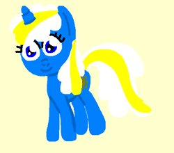 Size: 623x548 | Tagged: safe, artist:boyiepony34, derpibooru import, sunbeam, pony, unicorn, g1, g4, adorabeam, cute, female, g1 to g4, generation leap, mare, simple background, smiling, solo, tan background