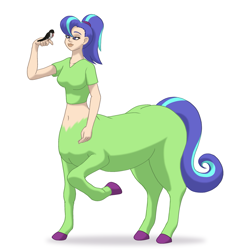 Size: 1191x1227 | Tagged: safe, alternate version, artist:runningtoaster, derpibooru import, oc, oc only, oc:chafine, bird, centaur, background removed, clothes, female, raised hoof, raised leg, simple background, solo, white background