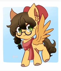 Size: 832x966 | Tagged: artist needed, safe, derpibooru import, oc, oc only, pegasus, glasses, solo