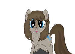Size: 3011x2160 | Tagged: safe, anonymous artist, oc, oc only, oc:frosty flakes, earth pony, pony, chest fluff, cutie mark, female, fetlock tuft, fluffy, fluffy ears, hooves, looking at you, simple background, smiling, smiling at you, snow mare, snowpony (species), solo, taiga pony, transparent background