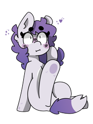 Size: 3024x4032 | Tagged: safe, artist:bruzzums, derpibooru import, oc, oc only, oc:breezy, pony, blushing, simple background, sitting, transparent background