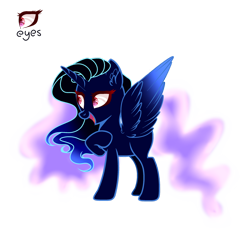 Size: 1280x1207 | Tagged: safe, artist:stardustshadowsentry, derpibooru import, alicorn, pony, female, mare, offspring, parent:nightmare moon, parent:tantabus, simple background, solo, transparent background