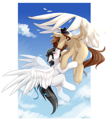 Size: 2696x3076 | Tagged: safe, artist:fraxus, artist:ilovefraxus, derpibooru import, oc, pegasus, pony, commission, commission open, flying, love, sky