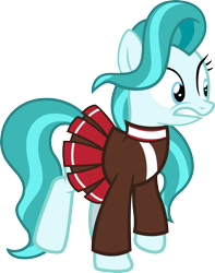 Size: 3162x4008 | Tagged: safe, artist:surprisepi, derpibooru import, lighthoof, earth pony, pony, 2 4 6 greaaat, blue eyes, cheerleader, cheerleader outfit, clothes, female, gritted teeth, high res, mare, simple background, skirt, solo, transparent background, vector