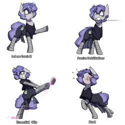 Size: 1548x1544 | Tagged: safe, artist:triplesevens, oc, oc only, oc:triple sevens, earth pony, pony, face paint, fantasy class, male, rapier, rogue, simple background, slipping, soap, sword, weapon, white background