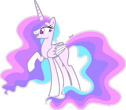 Size: 1717x1506 | Tagged: safe, artist:kurosawakuro, derpibooru import, oc, alicorn, pony, base used, female, magical lesbian spawn, mare, offspring, parent:princess celestia, parent:starlight glimmer, parents:starlestia, simple background, solo, transparent background