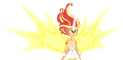 Size: 15114x7462 | Tagged: safe, artist:andoanimalia, derpibooru import, sunset shimmer, equestria girls, friendship games, bare shoulders, daydream shimmer, simple background, sleeveless, transparent background, vector, wings