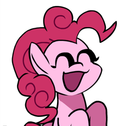 Size: 400x400 | Tagged: safe, artist:rainbrony, ponerpics import, pinkie pie, earth pony, pony, :d, eyes closed, female, friday night funkin', open mouth, rearing, simple background, smiling, solo, transparent background