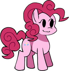 Size: 546x564 | Tagged: safe, artist:rainbrony, ponerpics import, pinkie pie, earth pony, pony, female, friday night funkin', looking sideways, simple background, smiling, solo, transparent background