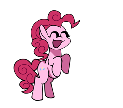 Size: 879x777 | Tagged: safe, artist:rainbrony, ponerpics import, pinkie pie, earth pony, pony, :d, female, friday night funkin', open mouth, rearing, simple background, smiling, solo, transparent background