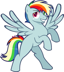 Size: 980x1110 | Tagged: safe, artist:kurosawakuro, derpibooru import, oc, pegasus, pony, base used, heterochromia, male, not rainbow blitz, not rainbow dash, simple background, solo, stallion, transparent background