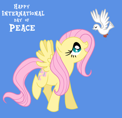 Size: 936x904 | Tagged: safe, artist:babyish and proud, artist:lauren faust, derpibooru import, fluttershy, bird, dove, trace, u.n. international day of peace, united nations