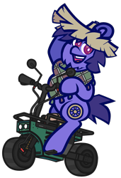 Size: 2394x3492 | Tagged: safe, artist:threetwotwo32232, derpibooru import, oc, oc:wagon wheel, earth pony, pony, male, motorcycle, simple background, solo, stallion, transparent background