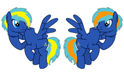 Size: 2016x1248 | Tagged: safe, artist:motownwarrior01, derpibooru import, oc, oc only, dullahan, pegasus, pony, brothers, detachable head, disembodied head, flying, headless, identical twins, male, modular, siblings, simple background, smiling, transparent background, twin brothers, twins