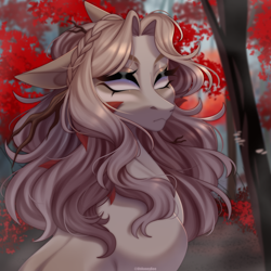 Size: 3000x3000 | Tagged: safe, artist:ohhoneybee, derpibooru import, oc, pony, bust, female, high res, mare, portrait, solo