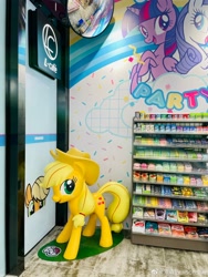 Size: 3024x4032 | Tagged: safe, derpibooru import, applejack, rarity, twilight sparkle, china, chinese, irl, lawson, photo, restaurant, shanghai