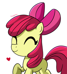 Size: 2700x3000 | Tagged: safe, artist:hanifanims, derpibooru import, apple bloom, earth pony, pony, female, filly, happy, heart, solo